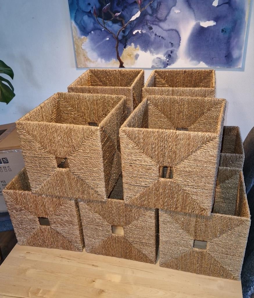 Knipsa zeegras manden, Huis en Inrichting, Woonaccessoires | Schalen en Manden, Mand, Ophalen