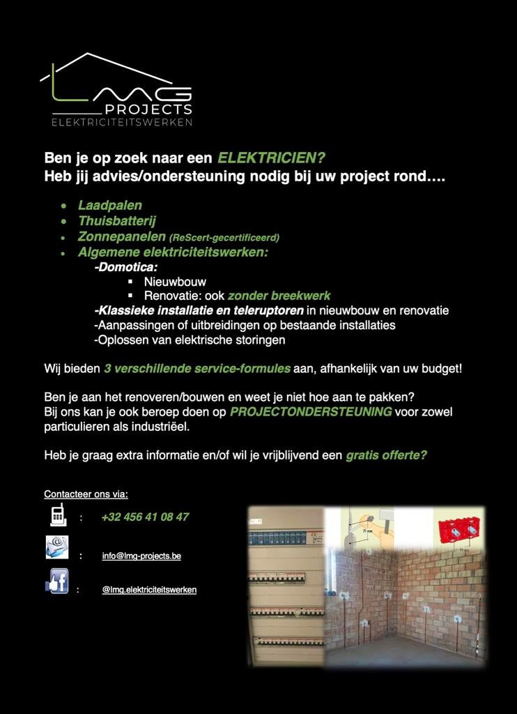 Elektricien? Bouw/verbouw je? Lees zeker verder +32456410847, Services & Professionnels