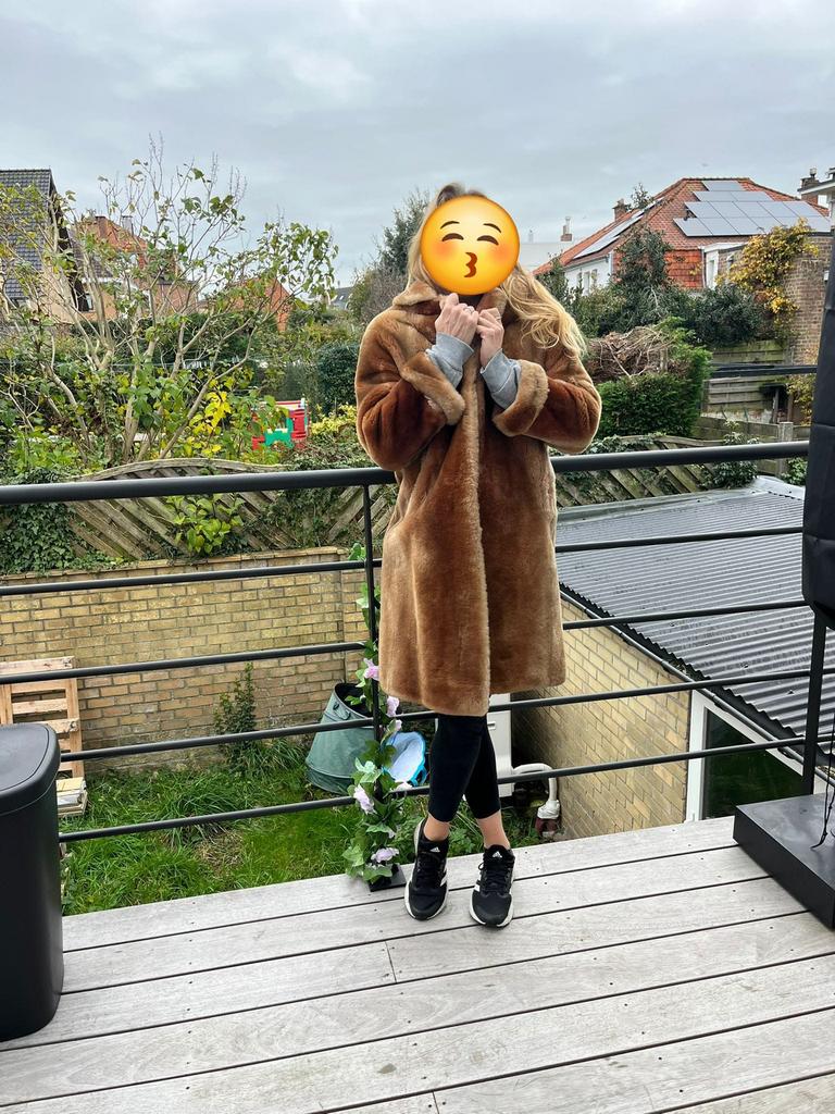 Bruine bontmantel, Kleding | Dames, Jassen | Winter, Bruin, Ophalen of Verzenden, Gedragen, ANDERE