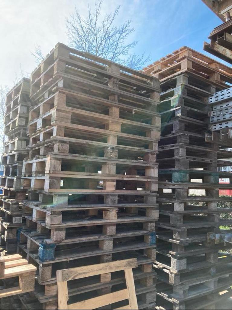 Wegwerppalletten pallet paletten palletten wegwerp eenmalig, Doe-het-zelf en Bouw, Hout en Planken, Ophalen, Pallet