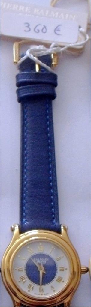 Montre dame Balmain - Cadran bleu / blanc - plaqué or - 1992, Collections, Enlèvement ou Envoi, Neuf