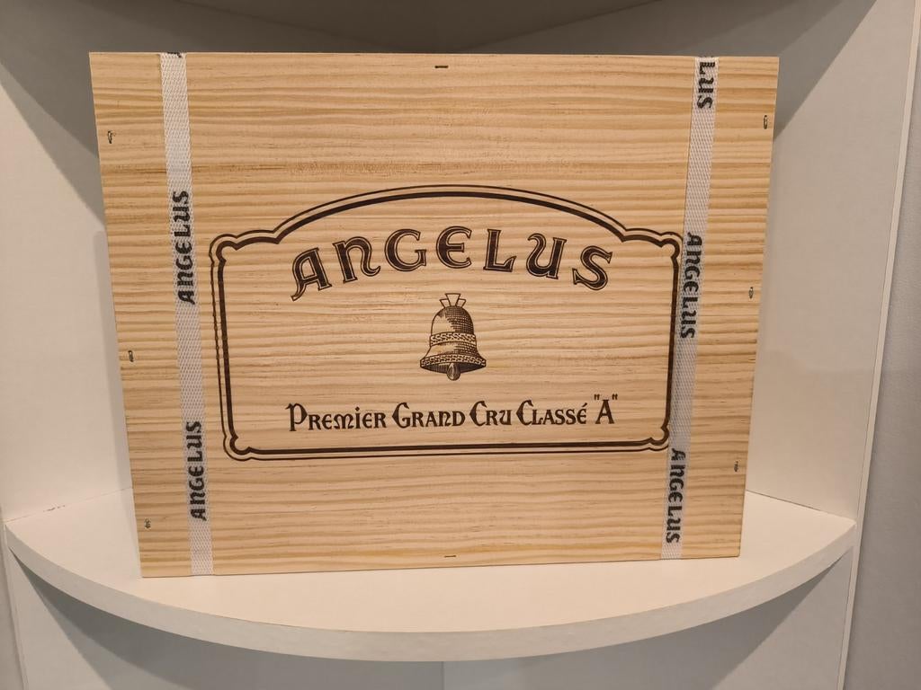 3 x Château ANGELUS 2020 dans une caisse, Collections, Enlèvement ou Envoi