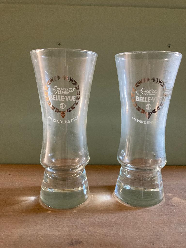 Gueuze Belle-Vue glazen, Ophalen of Verzenden, Nieuw, Bierglas