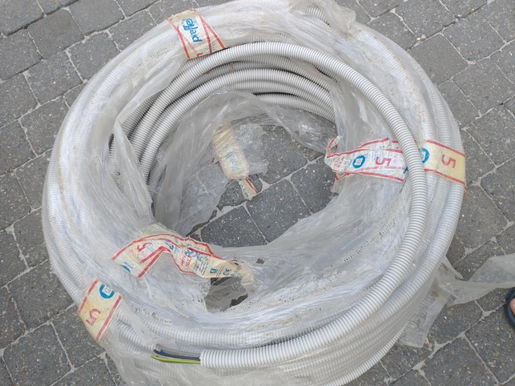 80m 5G2,5 geribbeld, Bricolage & Construction, Électricité & Câbles, Enlèvement, Neuf, Câble ou Fil électrique