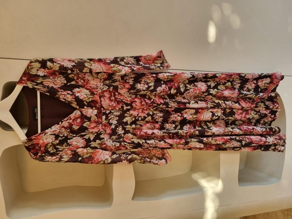 Lange jurk Massimo Dutti maat 42, Kleding | Dames, Jurken, Zo goed als nieuw, Maat 42/44 (L), Roze, Onder de knie, Ophalen of Verzenden