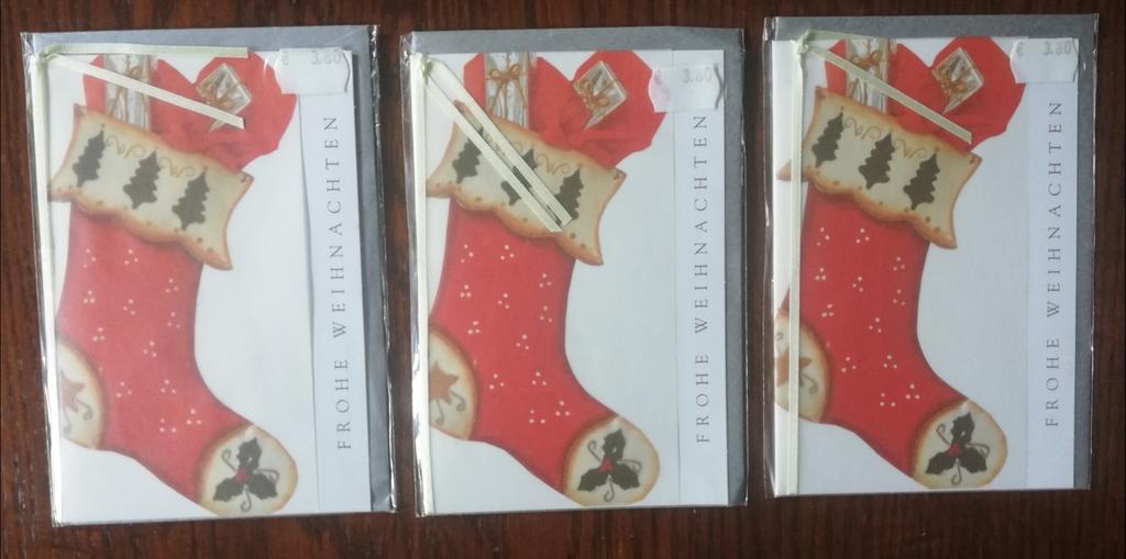 Lot de 3 cartes pour Noël, Enlèvement ou Envoi, Neuf