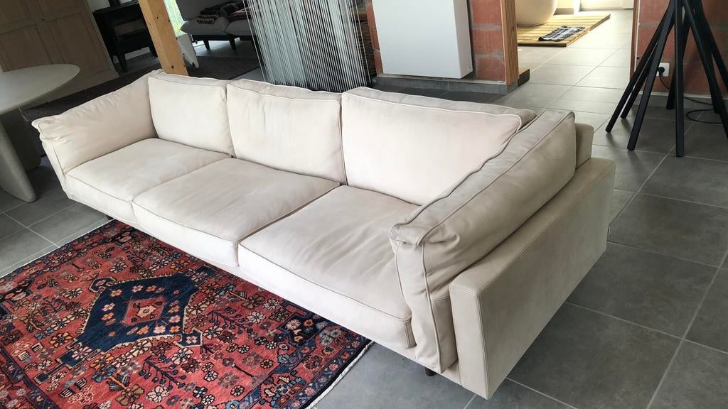 De Padova leren bank Vierkant XL, Huis en Inrichting, Zetels | Zetels, Ophalen, 100 tot 125 cm, 300 cm of meer, Leer