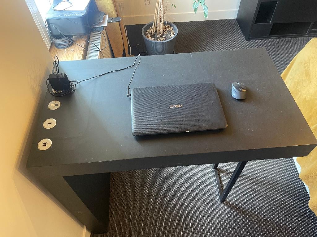 Bureau, Maison & Meubles, Bureaux, Comme neuf, Métal, Noir, Enlèvement