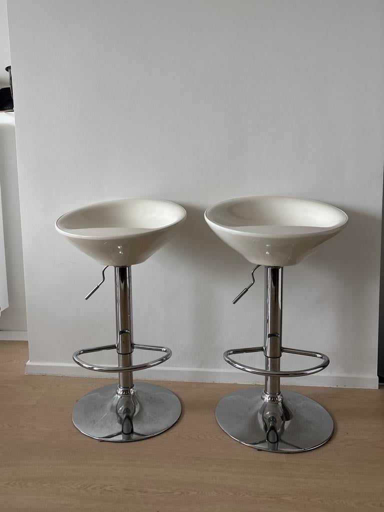 Duo de tabourets de bar, Maison & Meubles, Tabourets de bar, Métal, 2 tabourets, Utilisé, 60 à 90 cm