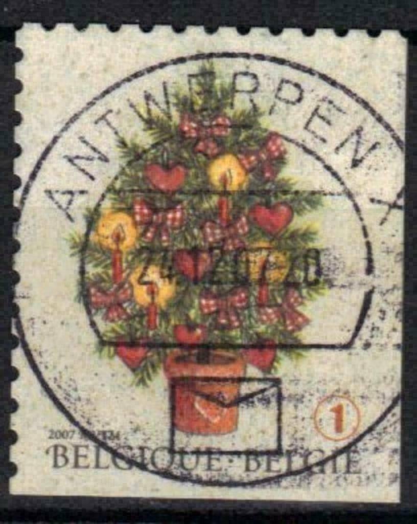 Belgique 2007 - Yvert 3718 /OBP 3714c - Sapin de Noël (ST), Envoi, Affranchi, Oblitéré, Noël