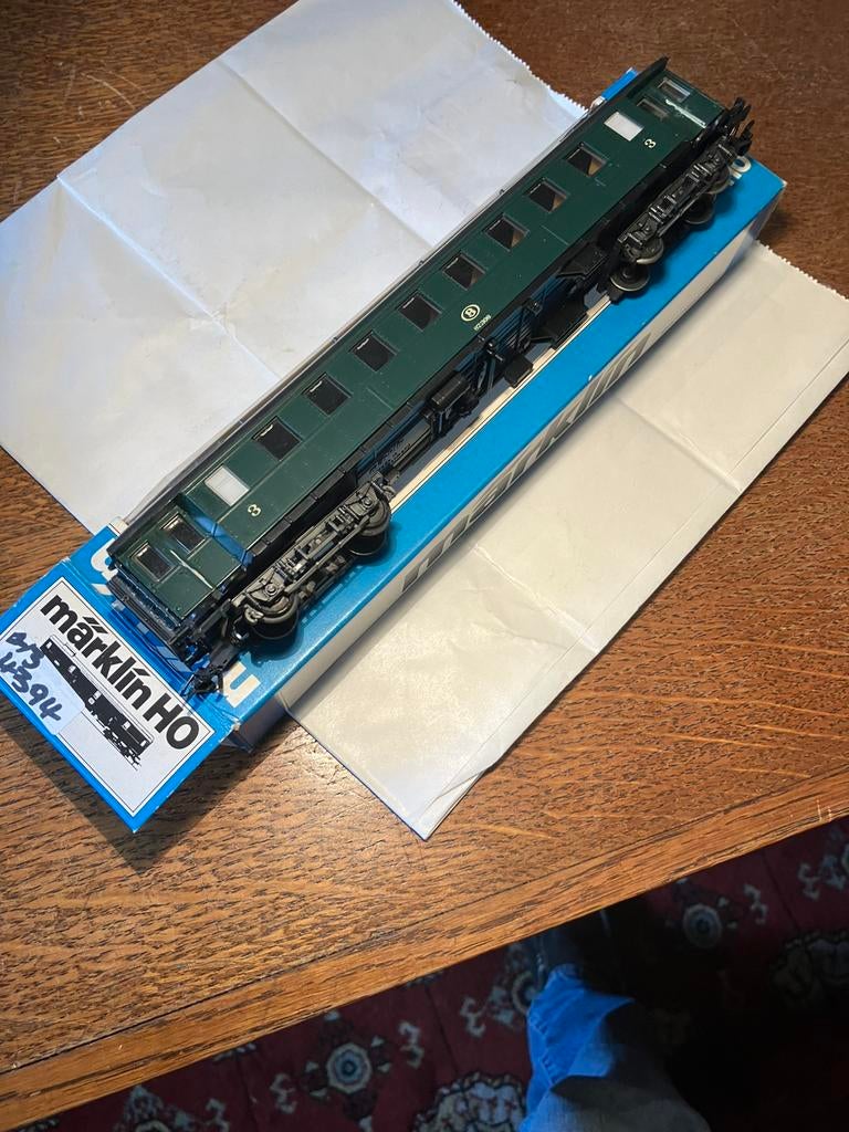 Marklin HO voiture 3e cl SNCB de coffret 4394 Mint, Enlèvement ou Envoi, Courant alternatif, Wagon, Comme neuf