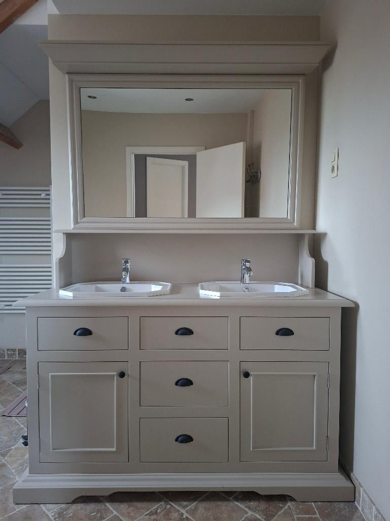 badkamer meubel landelijk, Huis en Inrichting, Badkamer | Badkamermeubels, Ophalen, 100 tot 150 cm, Zo goed als nieuw, 50 tot 75 cm