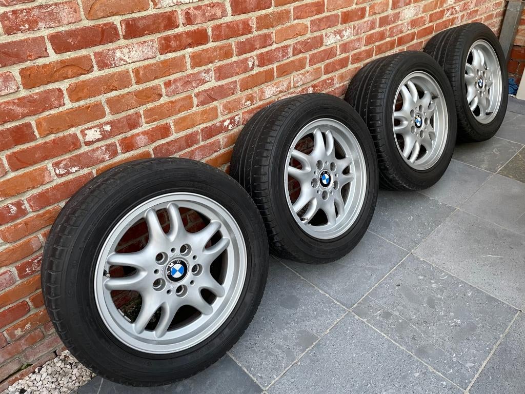 BMW Style 30 velgen & banden - BMW 3 E36 + Z3 + E46, Ophalen, Gebruikt, 16 inch, Banden en Velgen
