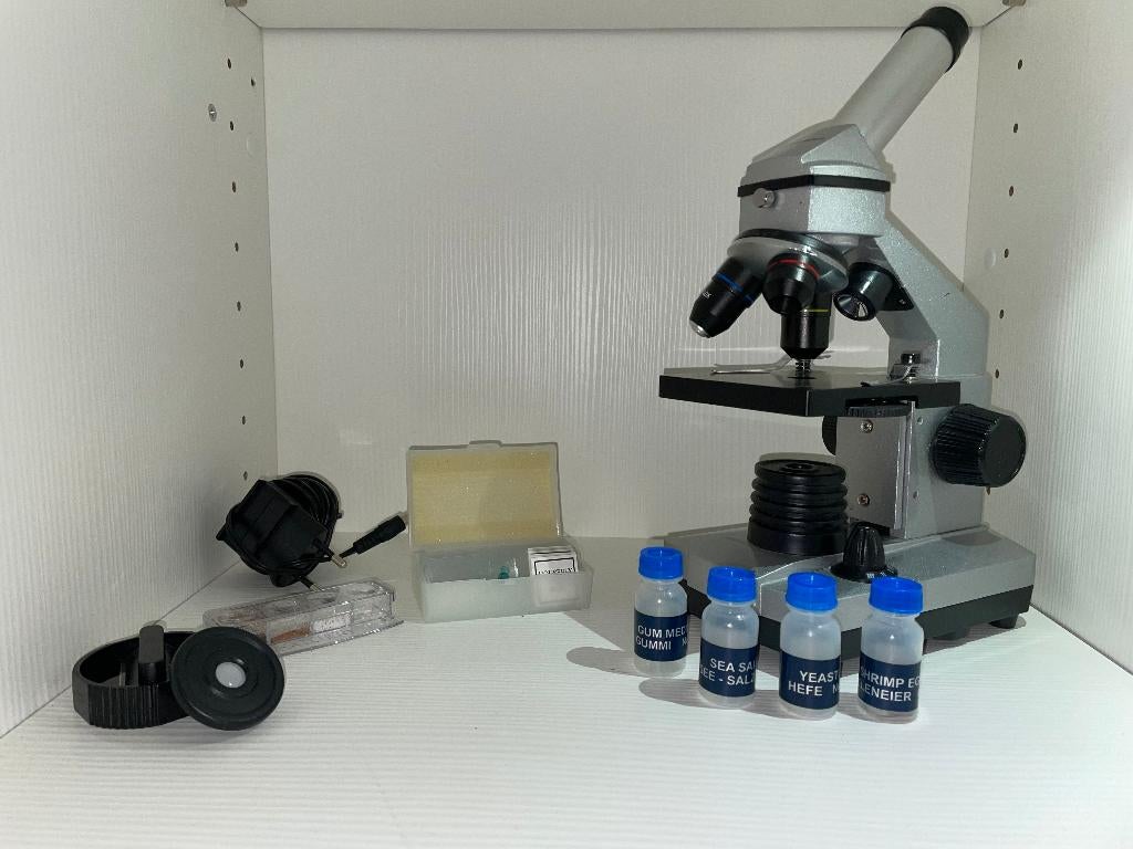 BRESSER JUNIOR Microscoopset 40x–1024x met koffer, Ophalen, Gebruikt, 1000x of meer, Biologische microscoop