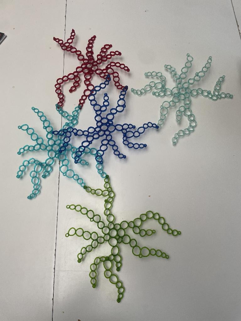 Deco murale vintage Koziol - 5pc, Plastique, Vintage, Multicolore, Enlèvement