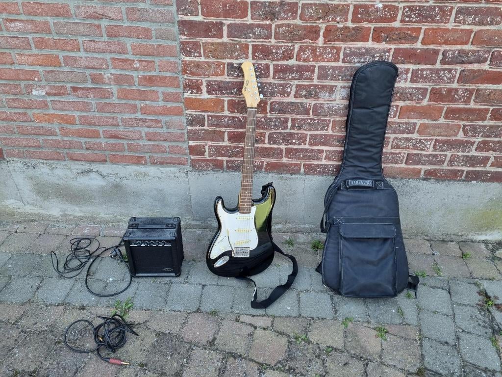 Gitaar met versterker, Musique & Instruments, Instruments à corde | Guitares | Électriques, Enlèvement, Utilisé, Autres marques