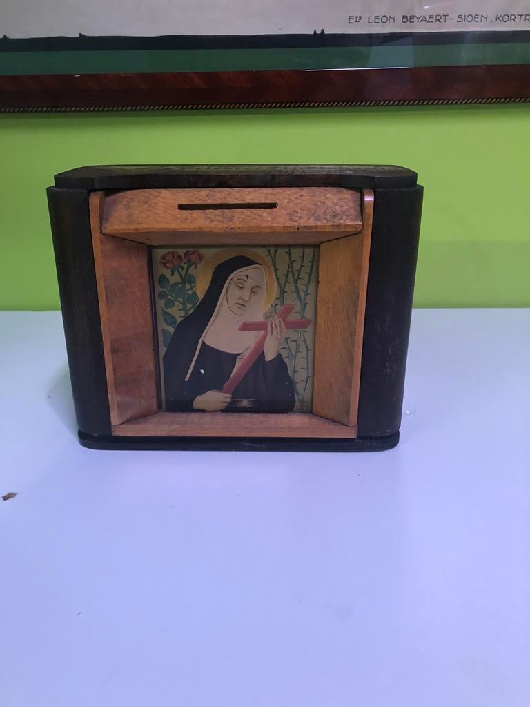 Missiebus H Rita spaarpot, Antiek en Kunst, Antiek | Religieuze voorwerpen, Ophalen of Verzenden