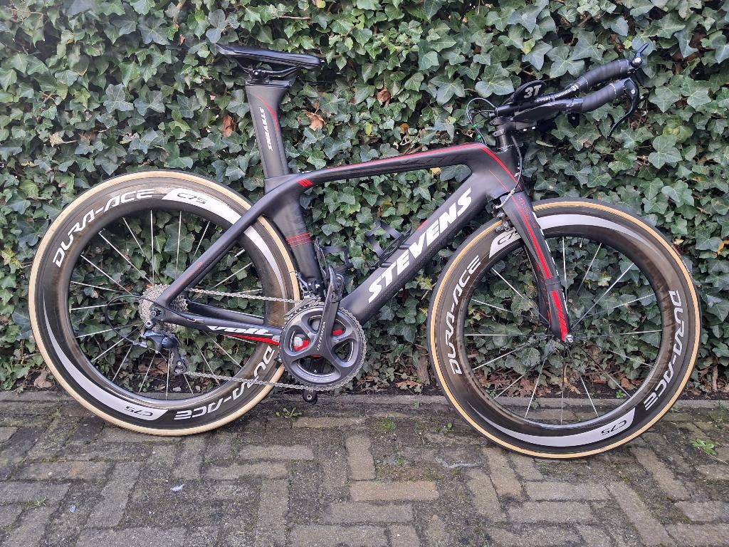 Tijdrit/Triathlon fiets maat s STEVENS met powermeter, Autres marques, 49 à 53 cm, Enlèvement, Utilisé