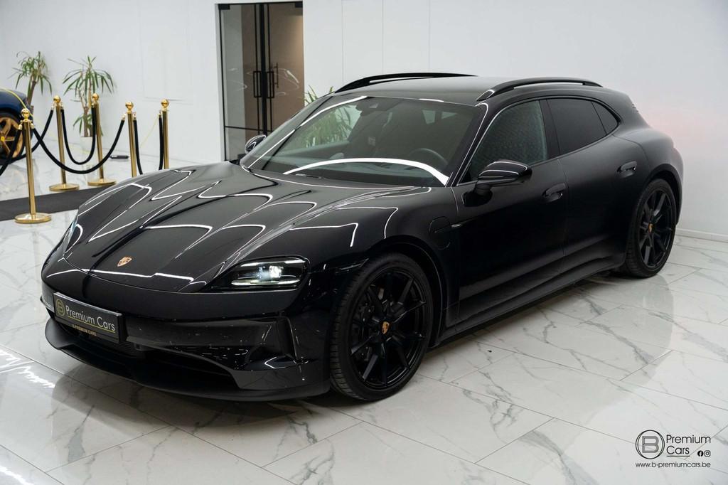 Porsche Taycan 4 Sport turismo! Gen 2! Perf battery! New mod, Auto's, Porsche, Automaat, Gebruikt, 435 pk, Zwart