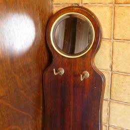 ANTIEK SLEUTELHAAKJE MET SPIEGEL, Antiek en Kunst, Ophalen