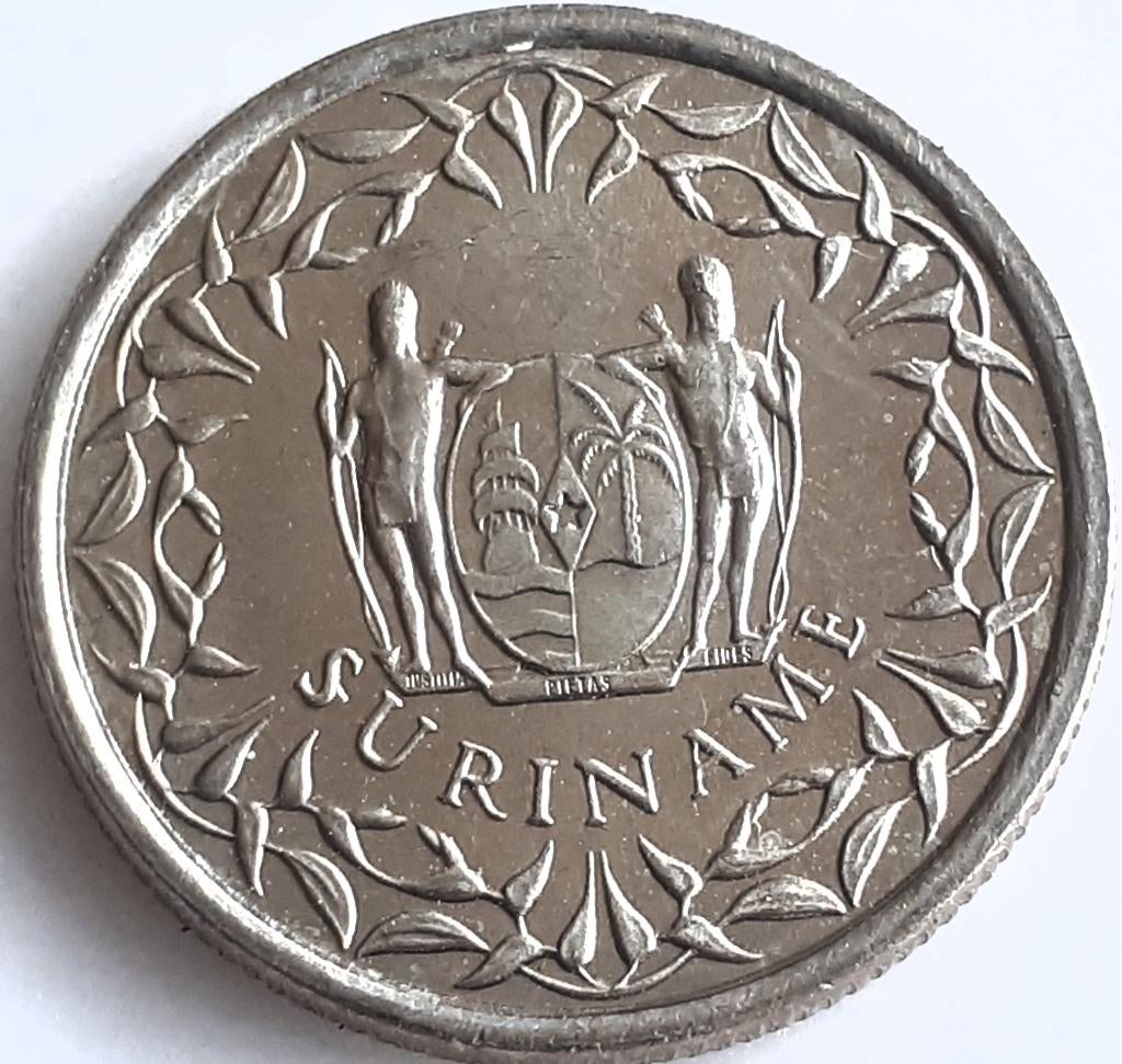 SURINAME: 25 CENT 19988 KM14a Br.UNC, Ophalen of Verzenden, Zuid-Amerika, Losse munt