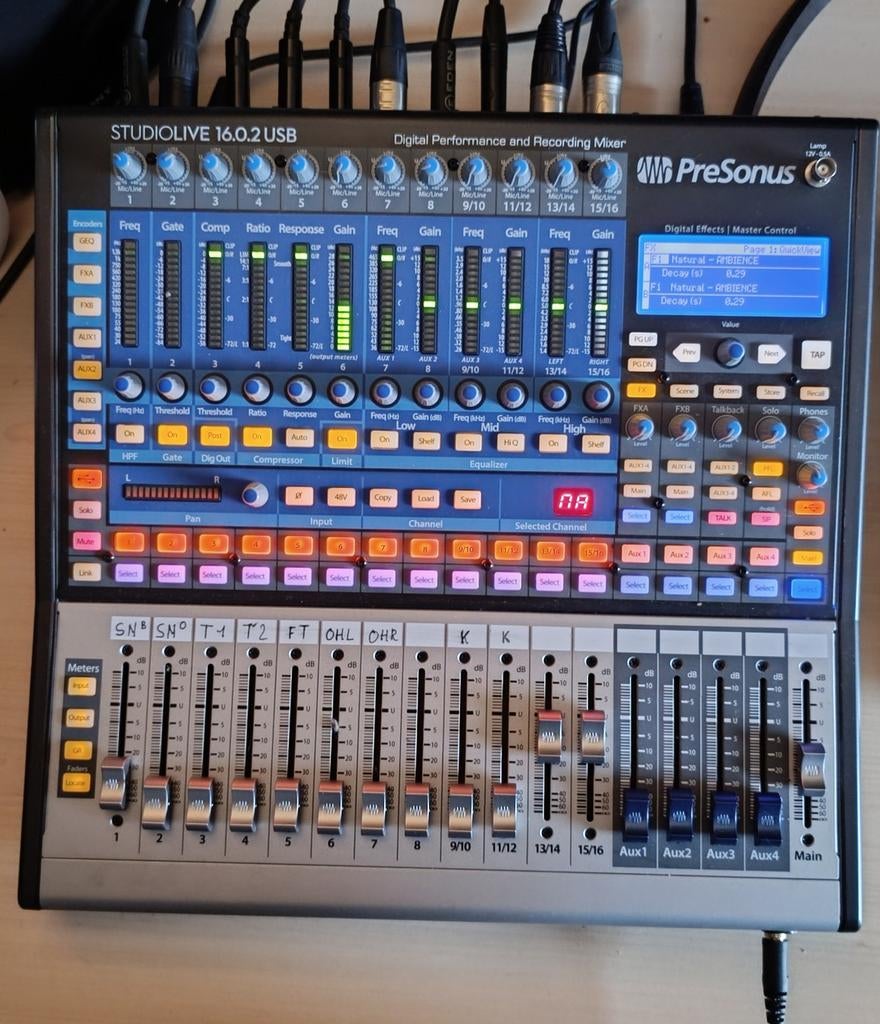 Presonus StudioLive 16.0.2 USB digitale recording, live mixe, Ophalen of Verzenden, Zo goed als nieuw, 10 tot 20 kanalen, Microfooningang