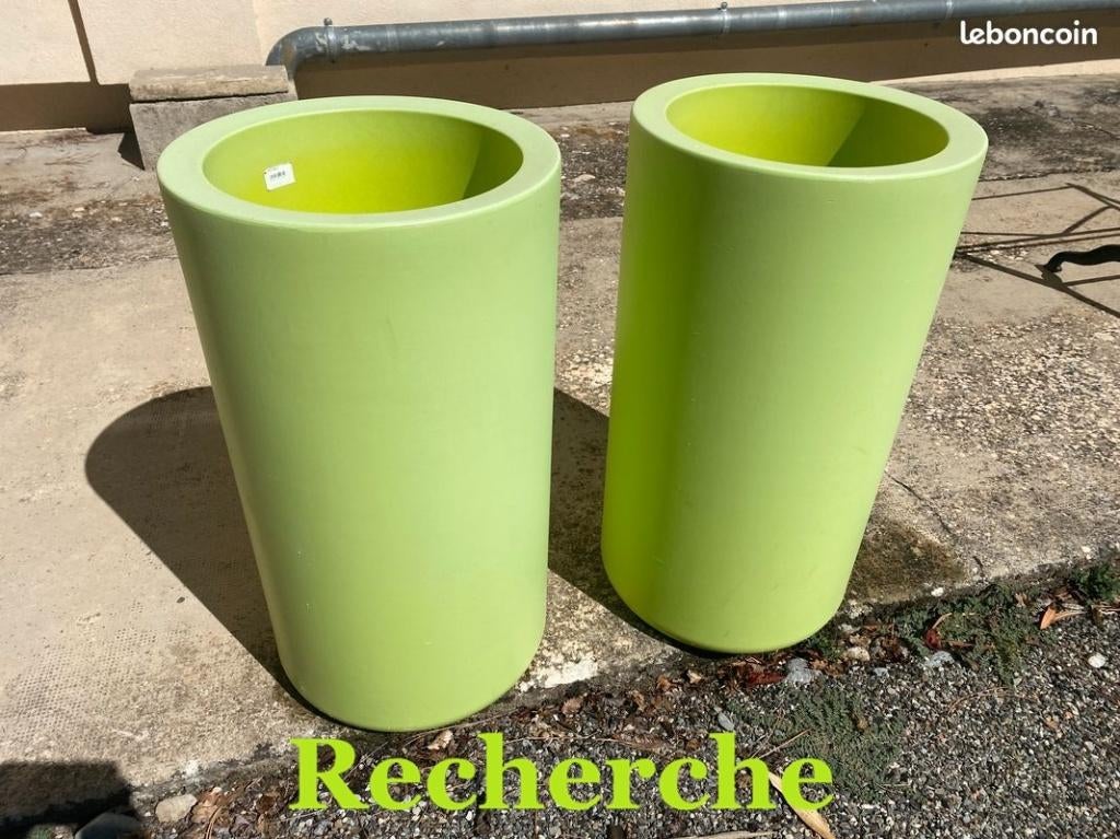 Pots de fleurs XXL Elho Verts, Jardin & Terrasse, Pots de fleurs, Comme neuf, Jardin, 70 cm ou plus, 25 à 40 cm, Rond, Enlèvement ou Envoi