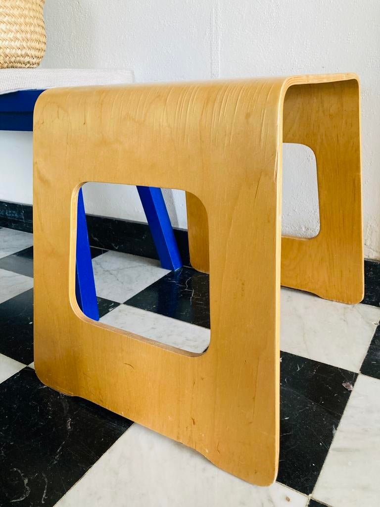 Vintage Ikea Kruk Bijzettafel Benjamin van Lisa Norinder '90, Ophalen, Gebruikt, Hout