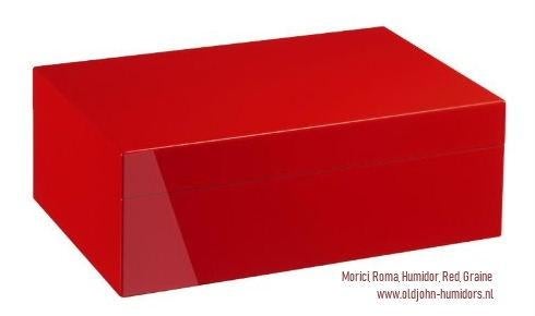 MORICI ROMA RED GRAIN DIGITALE HUMIDOR top merk humidor  h69, Verzenden, Nieuw, Tabaksdoos of Verpakking
