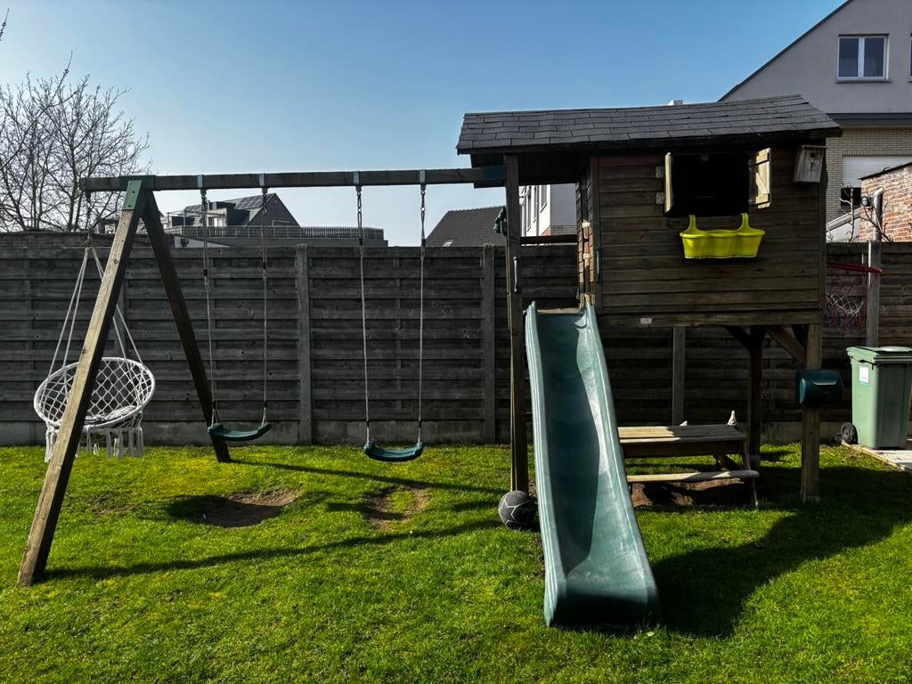 Speelhuis met schommel, Ophalen, Gebruikt, Schommel