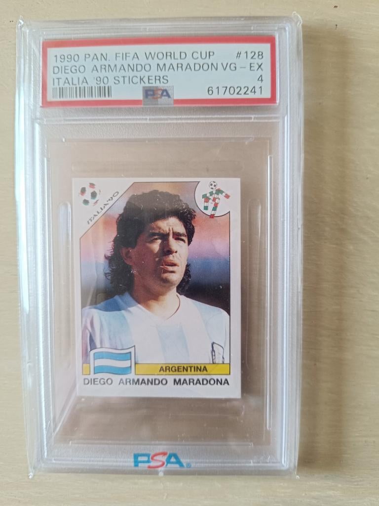 Voorkant Sticker Maradona FIFA WORLD CUP 1990, Enlèvement ou Envoi, Autocollant