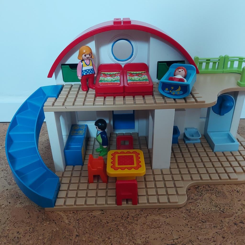 Playmobil 123 Huis met gezin, Kinderen en Baby's, Speelgoed | Playmobil, Ophalen, Gebruikt, Complete set