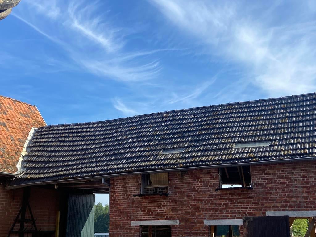 250m2 Tongerse zwarte dakpannen (reeds afgehaald van dak), Ophalen of Verzenden