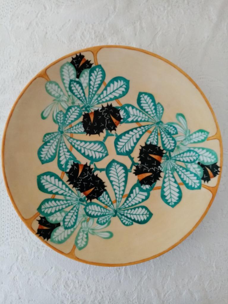 Assiette art déco céramique Belge signé "Beaufait 25cm, Antiquités & Art, Enlèvement ou Envoi