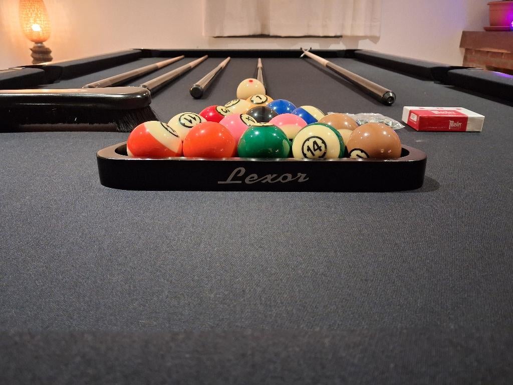 Billard Las Vegas II Black - 8 pieds, Sports & Fitness, Billards & Billards américains, Comme neuf, Table de billard, Table de billard