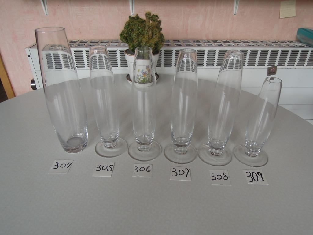 grand vase vase à fleur en verre cylindrique 6 pcs, Moins de 50 cm, Enlèvement ou Envoi, Comme neuf, Verre