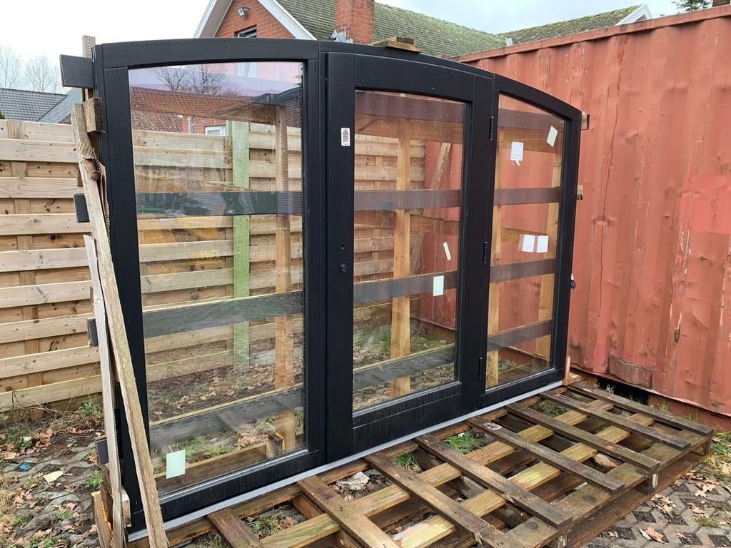 Meranti gelakte houten deur met zijlichten, Doe-het-zelf en Bouw, Ophalen