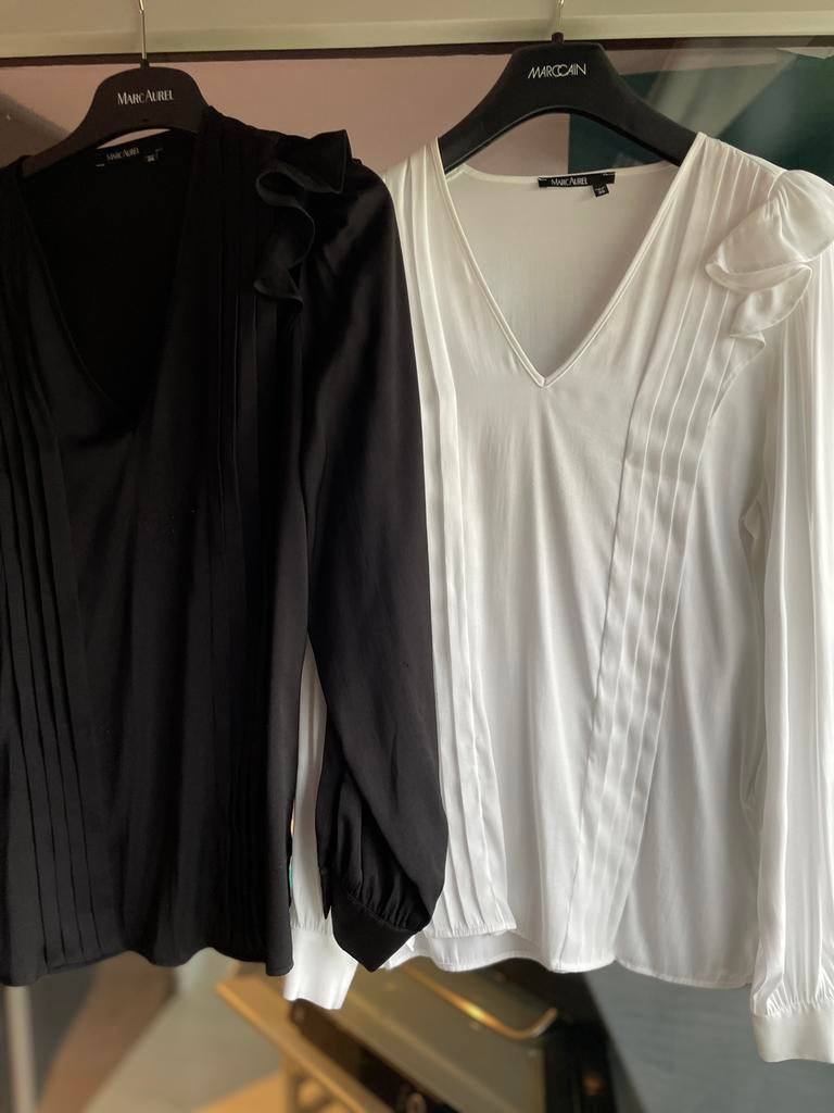 ZWART EN WITTE BLOES MARC AUREL, Taille 38/40 (M), Enlèvement ou Envoi, Comme neuf, Marc aurel