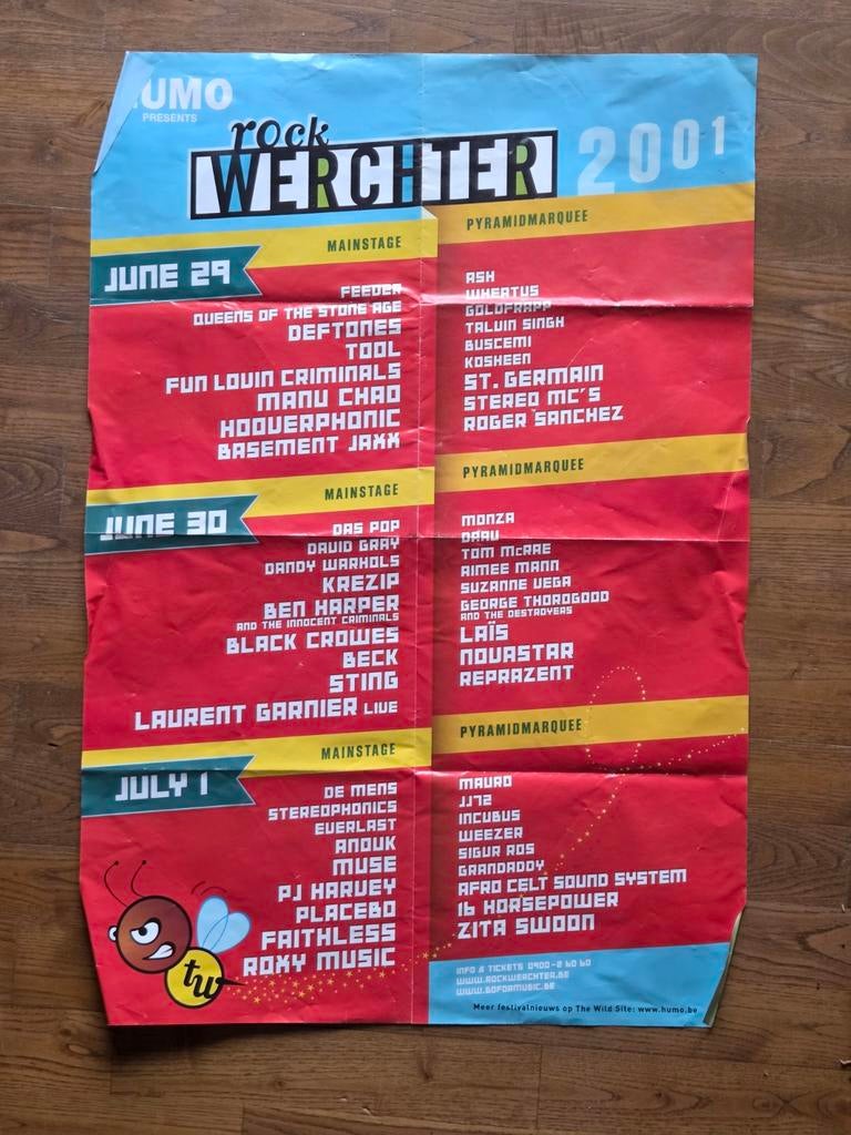 Rock werchter  2001, Collections, Enlèvement ou Envoi