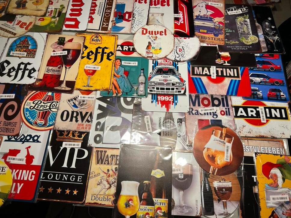 Reclamebord vintage Stella Orval Martini Duvel Leffe Aperol, Ophalen of Verzenden, Nieuw, Verpakking