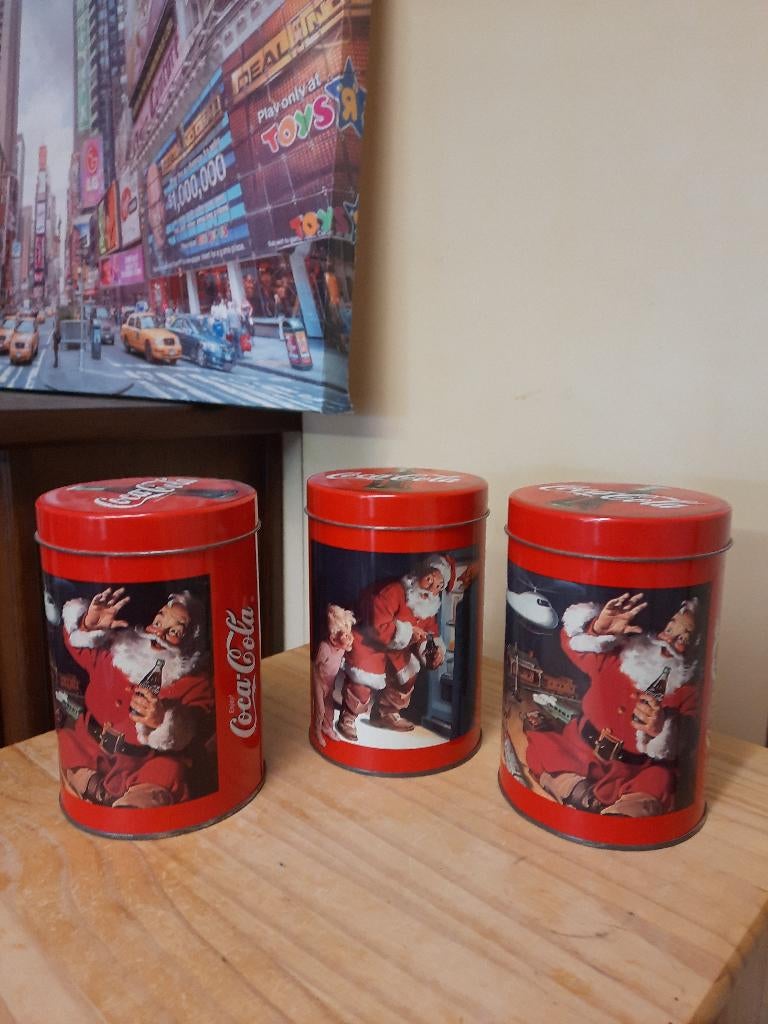 3 Coca-Cola blikken, Verzamelen, Ophalen of Verzenden, Zo goed als nieuw, Gebruiksvoorwerp