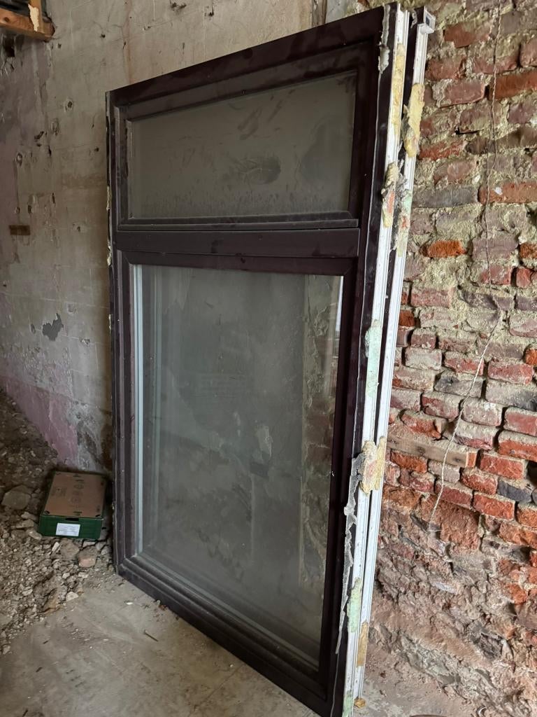 2 fenêtres PVC double vitrage 1270/2100, Double vitrage, Enlèvement ou Envoi, 160 cm ou plus, Fenêtre de façade ou Vitre