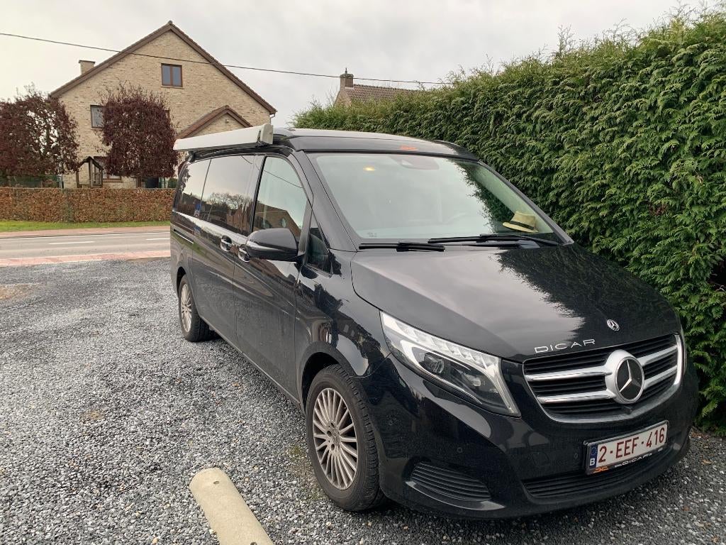 Mercedes Marco Polo V250, automaat met hefdak, Caravanes & Camping, Camping-cars, Siège de train, Jusqu'à 4, Auvent, 5 à 6 mètres