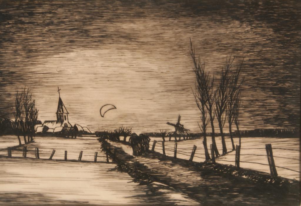 Marcel Beeckman (1939-2021): Landschap 1971 (54 x 44 cm), Antiek en Kunst, Kunst | Schilderijen | Klassiek, Ophalen of Verzenden