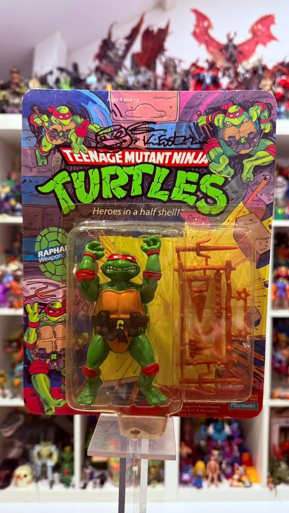 Signed raphael tmnr playmates moc 1988, Kinderen en Baby's, Speelgoed | Actiefiguren, Ophalen of Verzenden, Nieuw