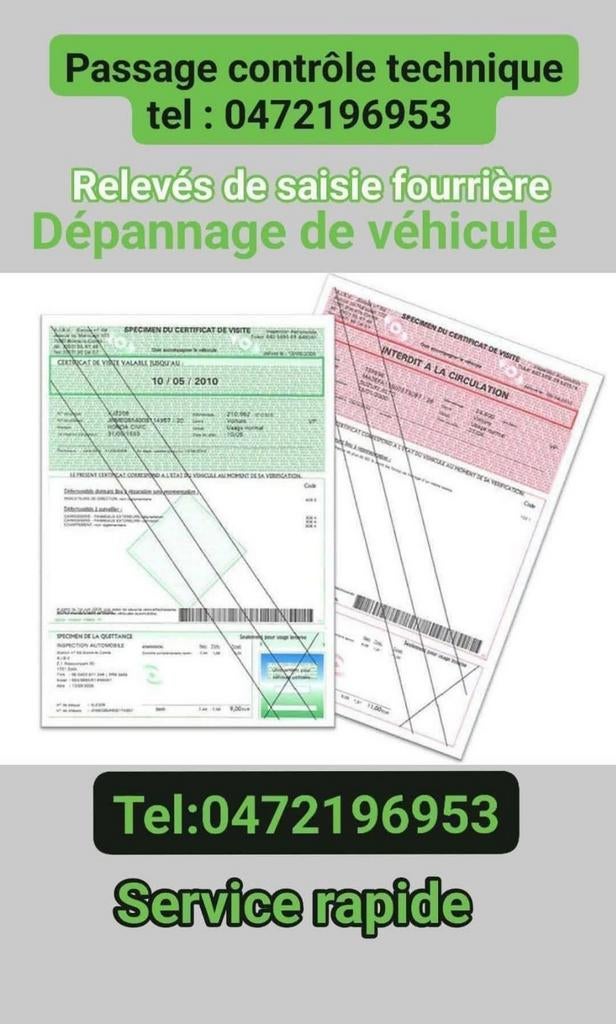 Passage contrôle technique, Enlèvement ou Envoi, Comme neuf
