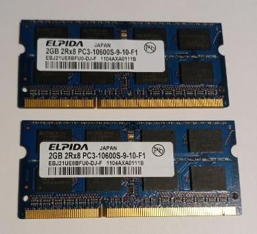 ELPIDA DDR3..1333Mhz..4GB, Informatique & Logiciels, DDR3, Comme neuf, Enlèvement, Laptop