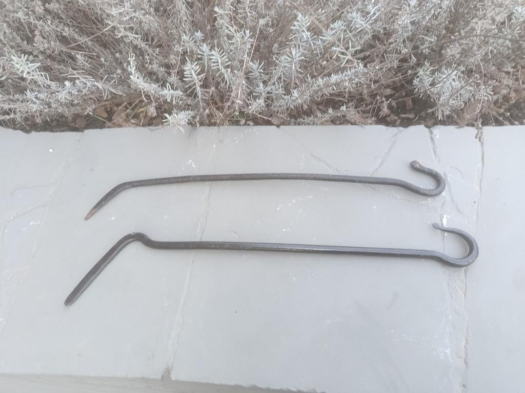 2 poteaux de poêle en métal, Enlèvement ou Envoi