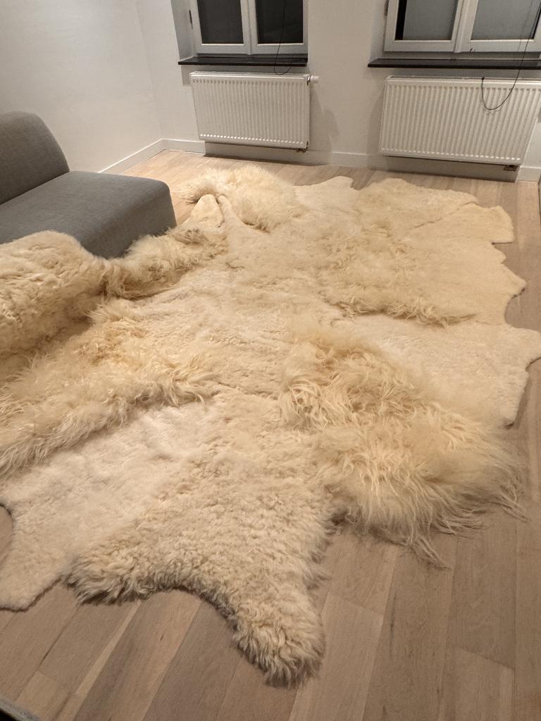 Sheepskin patchwork tapijt XL, Ophalen, Design, 200 cm of meer, Zo goed als nieuw