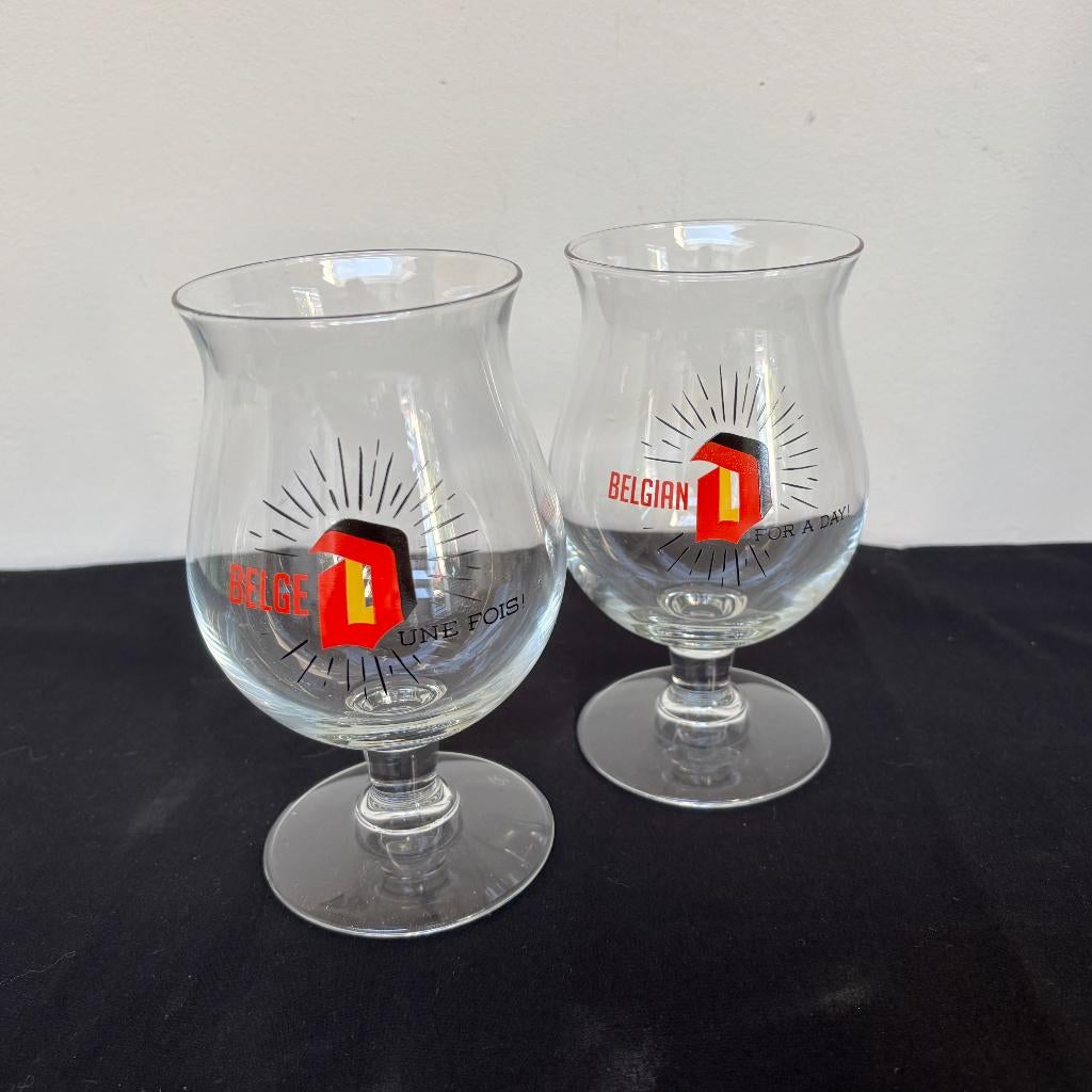 Duvel glazen "Belge Une Fois" & "Belgian For A Day" 2018, Enlèvement ou Envoi, Neuf, Verre ou Verres, Duvel
